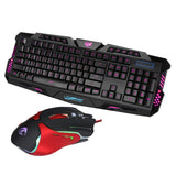 Maxbell Wired Gaming Mouse Keyboard Combo Fashion LED Backlit Keyboard and Mouse Set