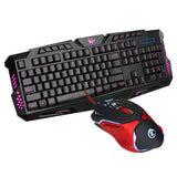 Maxbell Wired Gaming Mouse Keyboard Combo Fashion LED Backlit Keyboard and Mouse Set