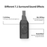 Maxbell Sound Card Virtual 7.1-Channel USB External Audio Stereo Converter 3.5mm