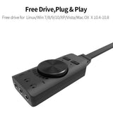 Maxbell Sound Card Virtual 7.1-Channel USB External Audio Stereo Converter 3.5mm