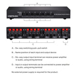 Max 6 Zone Channel Stereo Speaker Amplifier Selector Comparator Switch Box Hub