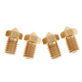Maxbell 4Pcs 0.6mm 3D Printer Extruder Nozzle Printhead Brass Copper for 1.75mm Filament