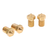 Maxbell 4Pcs 0.6mm 3D Printer Extruder Nozzle Printhead Brass Copper for 1.75mm Filament