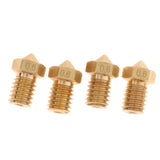 Maxbell 4Pcs 0.6mm 3D Printer Extruder Nozzle Printhead Brass Copper for 1.75mm Filament