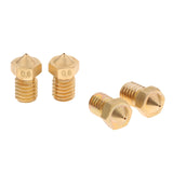Maxbell 4Pcs 0.6mm 3D Printer Extruder Nozzle Printhead Brass Copper for 1.75mm Filament