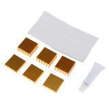 Max Aluminum Heat Sink Kit, CPU GPU VGA RAM LED IC Chip Heatsink Cooler Set