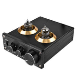 Maxbell Vacuum Tube Integrated Pre Amplifier, Mini Audio HiFi Stereo Preamp with Bass / Treble / Volume Control for Home Audio Player, Black