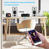 Maxbell Vacuum Tube Integrated Pre Amplifier, Mini Audio HiFi Stereo Preamp with Bass / Treble / Volume Control for Home Audio Player, Black