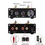 Maxbell Vacuum Tube Integrated Pre Amplifier, Mini Audio HiFi Stereo Preamp with Bass / Treble / Volume Control for Home Audio Player, Black