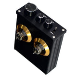 Maxbell Vacuum Tube Integrated Pre Amplifier, Mini Audio HiFi Stereo Preamp with Bass / Treble / Volume Control for Home Audio Player, Black