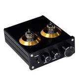 Maxbell Vacuum Tube Integrated Pre Amplifier, Mini Audio HiFi Stereo Preamp with Bass / Treble / Volume Control for Home Audio Player, Black