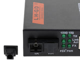 Max 2x 1000Mbps External Ethernet Media Converter Single Mode Fiber Transceiver