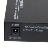 Max 2x 1000Mbps External Ethernet Media Converter Single Mode Fiber Transceiver