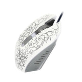 Maxbell Wired Ergonomic Gaming Mouse, Silent Click Wired Mouse with Colorful LED Lights and 2400/1600/1200/800 DPI for Laptop and Computer White