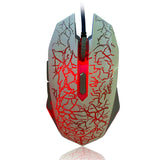 Maxbell Wired Ergonomic Gaming Mouse, Silent Click Wired Mouse with Colorful LED Lights and 2400/1600/1200/800 DPI for Laptop and Computer White
