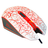 Maxbell Wired Ergonomic Gaming Mouse, Silent Click Wired Mouse with Colorful LED Lights and 2400/1600/1200/800 DPI for Laptop and Computer White