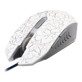 Maxbell Wired Ergonomic Gaming Mouse, Silent Click Wired Mouse with Colorful LED Lights and 2400/1600/1200/800 DPI for Laptop and Computer White