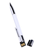 Max 2in1 USB 2.0 Flash Drive & Ballpoint Pen U Disk Memory Stick White 8GB