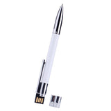 Max 2in1 USB 2.0 Flash Drive & Ballpoint Pen U Disk Memory Stick White 8GB