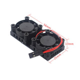 Max DC 5V CPU Motherboard Dual Fan Cooler Fan Heatsink for Raspberry Pi 3B/2B/B+