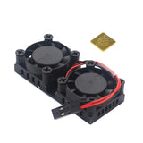 Max DC 5V CPU Motherboard Dual Fan Cooler Fan Heatsink for Raspberry Pi 3B/2B/B+