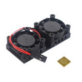 Max DC 5V CPU Motherboard Dual Fan Cooler Fan Heatsink for Raspberry Pi 3B/2B/B+