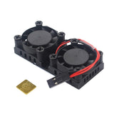 Max DC 5V CPU Motherboard Dual Fan Cooler Fan Heatsink for Raspberry Pi 3B/2B/B+