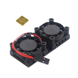 Max DC 5V CPU Motherboard Dual Fan Cooler Fan Heatsink for Raspberry Pi 3B/2B/B+