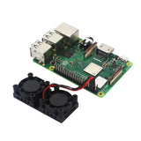 Max DC 5V CPU Motherboard Dual Fan Cooler Fan Heatsink for Raspberry Pi 3B/2B/B+