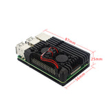 Max Dual Fan Cooler Fan Heatsink with Metal Case for Raspberry Pi 3B+/3B/2B+/2B