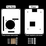 Max 5-Layer Clear Case Enclosure with Cooling Fan for Raspberry Pi