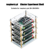 Max 5-Layer Clear Case Enclosure with Cooling Fan for Raspberry Pi