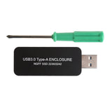 Max USB 3.0 to 2230/2242 NGFF M.2 Key-B SSD External Hard Drive Enclosure Case Black