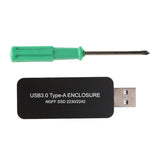 Max USB 3.0 to 2230/2242 NGFF M.2 Key-B SSD External Hard Drive Enclosure Case Black
