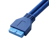 Max Dual USB 3.0 Type-A Female to Motherboard 20pin Header Cable Adapter