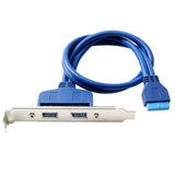 Max Dual USB 3.0 Type-A Female to Motherboard 20pin Header Cable Adapter