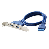 Max Dual USB 3.0 Type-A Female to Motherboard 20pin Header Cable Adapter