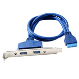 Max Dual USB 3.0 Type-A Female to Motherboard 20pin Header Cable Adapter