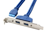 Max Dual USB 3.0 Type-A Female to Motherboard 20pin Header Cable Adapter