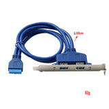 Max Dual USB 3.0 Type-A Female to Motherboard 20pin Header Cable Adapter
