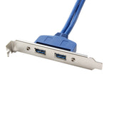 Max Dual USB 3.0 Type-A Female to Motherboard 20pin Header Cable Adapter
