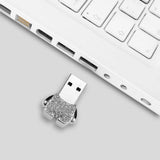 Max Maxb Creative Metal Crystal Music Man Model USB Flash Drive Memory Stick  128GB