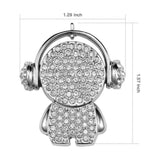 Max Maxb Creative Metal Crystal Music Man Model USB Flash Drive Memory Stick  128GB