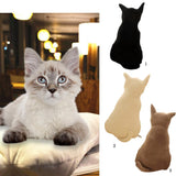 Creative Cat Back Kids Plush Toy Pillow Cushion Home Cafe Office Decor Black