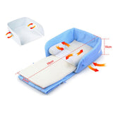 Maxbell Baby Knitted Newborn Baby Sleeping Bag+Portable Baby Folding Travel Bed Cot