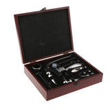 Maxbell  8 Piece Stainless Steel Wine Tool Set Bottle Opener Novelty Gift Box Corkscrew Accessories, 1 x Wine Pourer 2xFoil Cutter 1xDrip Ring 1xCorkscrew 1xWine Stopper 2xSpare Bits