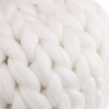 Handknit Knot Throw Pillow Chinese Sofa Seat Cushion Stuffed Bolster Kid Toy White