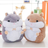 Cute Plush Doll Toy Stuffed Hamster Pillow Bolster Cushion Kids Gift Gray