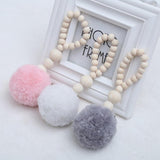 DIY Car Handbag Keychain Mosquito Net Fluffy Ball Pendant #1 Pink