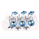 Shower Curtain Hooks Double Glide Shower Hooks Rings Set of 12 Sky Blue